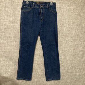 Cabelas Jeans Mens 32x32 Blue Classic Fit Denim Straight Leg 100% Cotton.